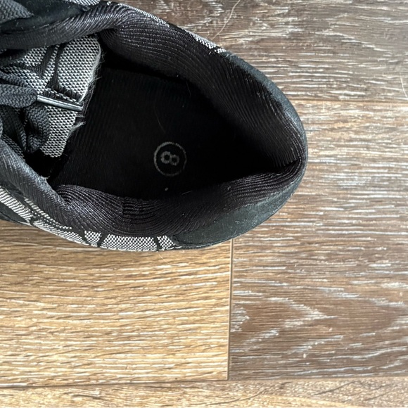 Coach monogram Black & Grey Shoes Sz 8 - Picture 5 of 9